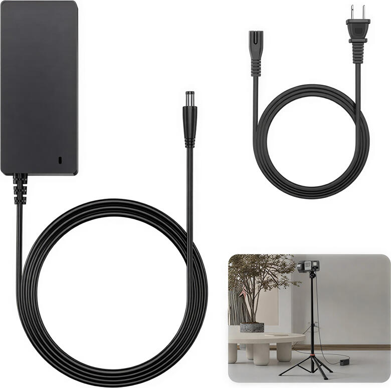 Ulanzi HT005 DC Power Adapter for Ulanzi 40W PRO and 40W RGB Lights, 19V 3.42A 64.98W, 2.7m Total Cable Length, US Plug, Black