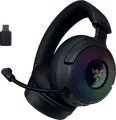 Casca Gaming Razer Kraken V4, Circumaurale Inchise, Cu Fir/Wireless Bluetooth 5.3, Audio Spatial THX, Microfon Retractabil Unidirectional, RGB Chroma, Negru