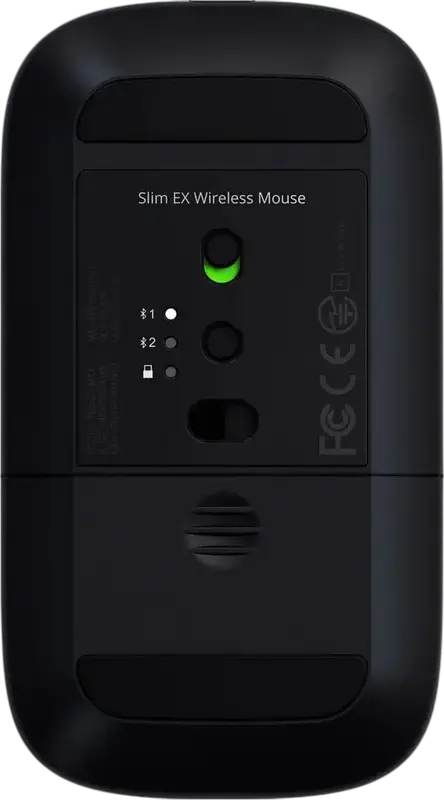 Satechi Slim EX Wireless Mouse, Black, 3-in-1 Bluetooth 5.3 and 2.4GHz USB-C Connectivity, Anodized Aluminum, Quiet-click, 1200 DPI, Ambidextrous, Rechargeable