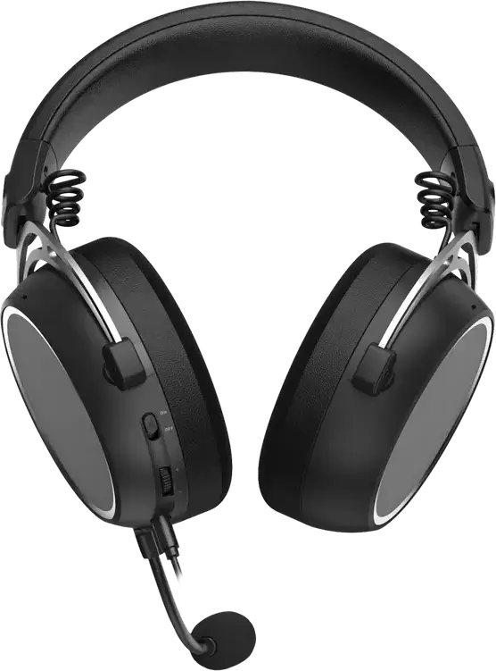 Casca Gaming HATOR Hypergang 3 EVO ESH07 Hi-Res, Over-Ear, Driver Dinamic, Microfon si Cablu Detasabil, 32 Ohm, Negru