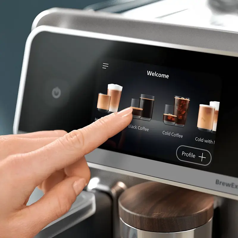 Philips EP8757/92 Cafe Aromis 8000 Aparat de cafea espresso automat, Sistem spumare lapte LatteGo, Tehnologie SilentBrew, 15 bar, Gri
