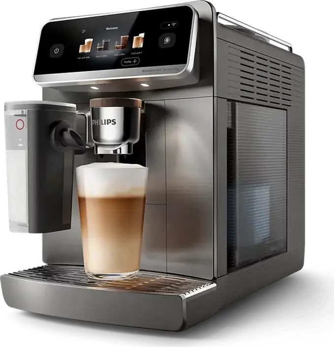 Philips EP8757/92 Cafe Aromis 8000 Aparat de cafea espresso automat, Sistem spumare lapte LatteGo, Tehnologie SilentBrew, 15 bar, Gri