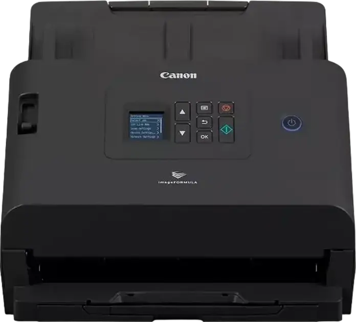 Canon imageFORMULA DR-S250N Desktop Duplex Sheet-fed Scanner, 50 ppm/100 ipm, 600 dpi, Wi-Fi, Ethernet, USB 3.2, 60-sheet ADF, Color TFT LCD, Black
