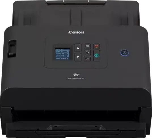 Canon imageFORMULA DR-S250N Desktop Duplex Sheet-fed Scanner, 50 ppm/100 ipm, 600 dpi, Wi-Fi, Ethernet, USB 3.2, 60-sheet ADF, Color TFT LCD, Black