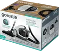 Gorenje VCEA01GACWCY G-Force Air Compact Bagless Vacuum Cleaner, 800W, 2.2L Container, Double HEPA Filtration, Telescopic Metal Tube, White/Black