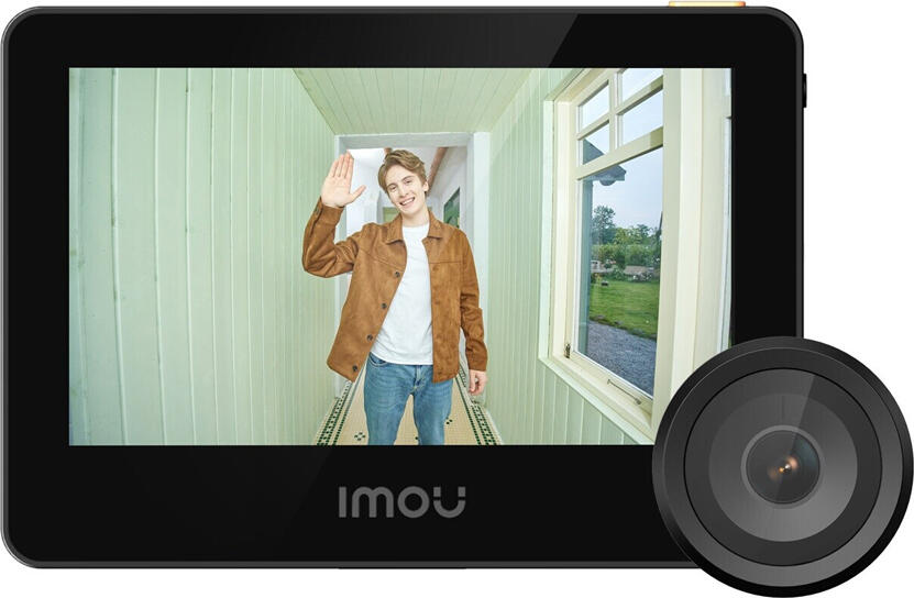 Imou VD1 Smart Doorbell with 4.3 inch Display, 5MP Resolution, Wi-Fi 6 Dual-Band, Human Detection, 4800mAh Battery, microSD Slot, Black
