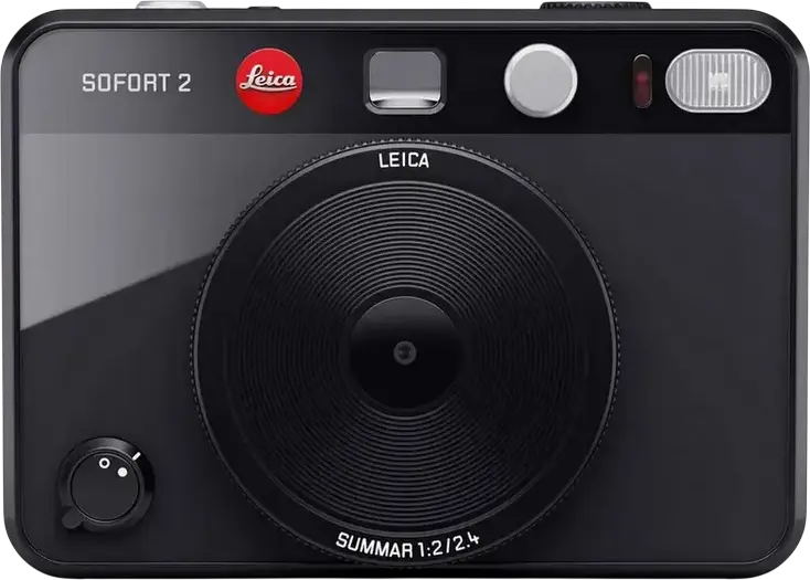 Leica Sofort 2 Hybrid Instant Camera, Summar 1:2/2.4 Lens, Fujifilm Instax Mini Film, 3.0 inch TFT LCD, Bluetooth, USB-C, Black