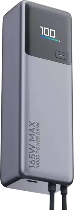 Power Bank Xiaomi 165W 10000mAh PB1165MI cu Cablu USB-C Integrat, Intrare 90W, Iesire Cablu 120W, Ecran LCD, Incarcare Laptop, Versiune Globala