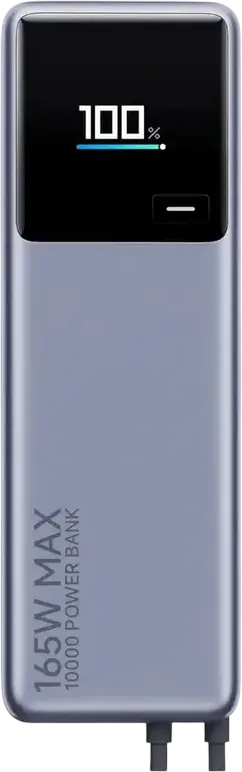 Power Bank Xiaomi 165W 10000mAh PB1165MI cu Cablu USB-C Integrat, Intrare 90W, Iesire Cablu 120W, Ecran LCD, Incarcare Laptop, Versiune Globala