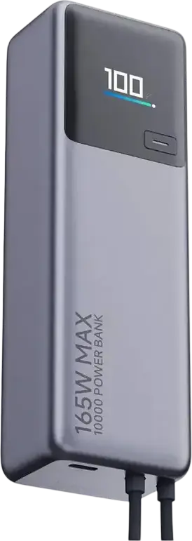 Power Bank Xiaomi 165W 10000mAh PB1165MI cu Cablu USB-C Integrat, Intrare 90W, Iesire Cablu 120W, Ecran LCD, Incarcare Laptop, Versiune Globala