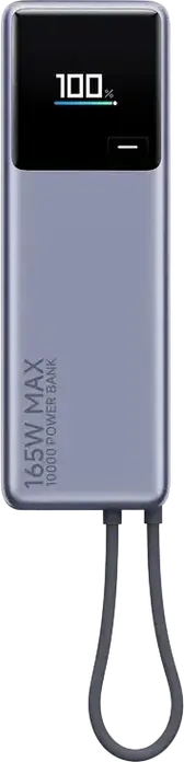 Power Bank Xiaomi 165W 10000mAh PB1165MI cu Cablu USB-C Integrat, Intrare 90W, Iesire Cablu 120W, Ecran LCD, Incarcare Laptop, Versiune Globala