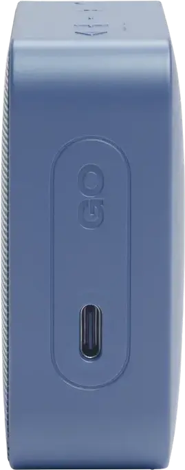 JBL GO Essential 2 Portable Bluetooth Speaker, Blue, USB-C Charging, Compact Rectangular Design with Fabric Grille