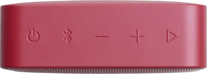 JBL GO Essential 2 Portable Bluetooth Speaker, Red, USB-C Charging, Compact Rectangular Design with Fabric Grille