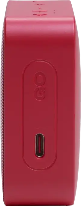 JBL GO Essential 2 Portable Bluetooth Speaker, Red, USB-C Charging, Compact Rectangular Design with Fabric Grille