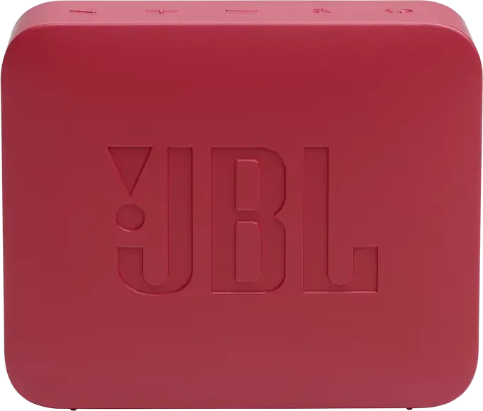 JBL GO Essential 2 Portable Bluetooth Speaker, Red, USB-C Charging, Compact Rectangular Design with Fabric Grille