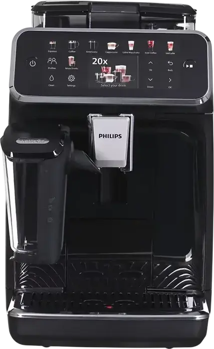 Philips EP5541/50 Seria 5500 Aparat de Cafea Espresso Automat, Sistem LatteGo, Pompa 15 Bar, Rezervor 1.8L, Rasnita Ceramica, Ecran Color Touch, Negru