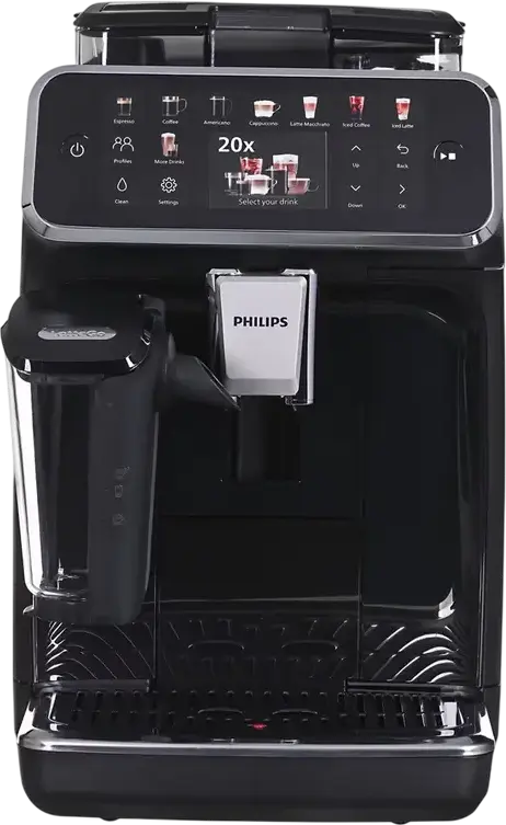Philips EP5541/50 Seria 5500 Aparat de Cafea Espresso Automat, Sistem LatteGo, Pompa 15 Bar, Rezervor 1.8L, Rasnita Ceramica, Ecran Color Touch, Negru