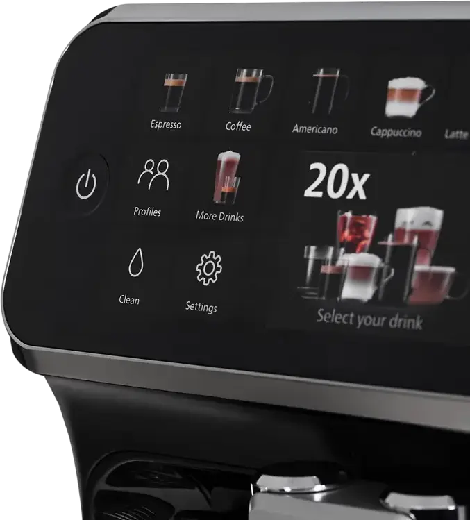 Philips EP5541/50 Seria 5500 Aparat de Cafea Espresso Automat, Sistem LatteGo, Pompa 15 Bar, Rezervor 1.8L, Rasnita Ceramica, Ecran Color Touch, Negru