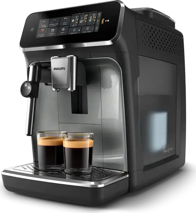 Philips EP3329/70 Automatic Espresso Machine, 1500W, 15 Bar, Ceramic Grinder, 12 Grinding Levels, AquaClean Filter, Silver, Touch Display