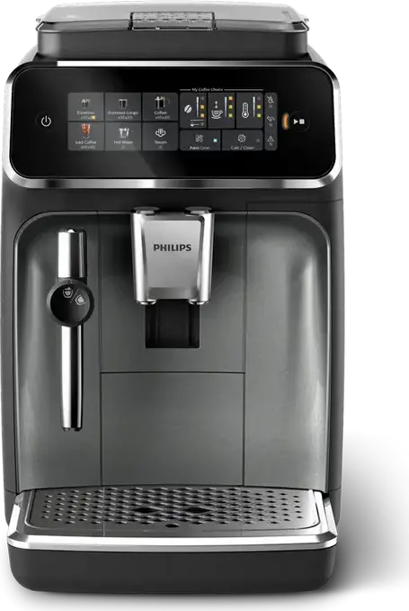 Philips EP3329/70 Automatic Espresso Machine, 1500W, 15 Bar, Ceramic Grinder, 12 Grinding Levels, AquaClean Filter, Silver, Touch Display