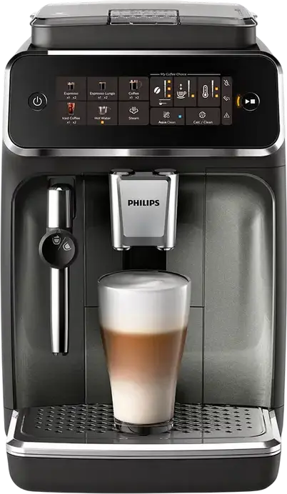 Philips EP3329/70 Automatic Espresso Machine, 1500W, 15 Bar, Ceramic Grinder, 12 Grinding Levels, AquaClean Filter, Silver, Touch Display