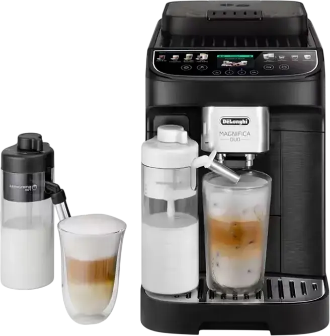 aparat de cafea automat DeLonghi ECAM330.80.BXB Magnifica Duo, 15 Bar, 1450W, Sistem LatteCrema Hot, Rezervor 1.9L, Negru