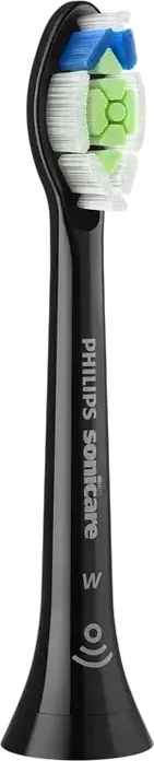 Philips Sonicare HX6062/88 Capete de schimb Optimal White pentru perute electrice, duritate medie, negru, set de 2 piese, pentru albire