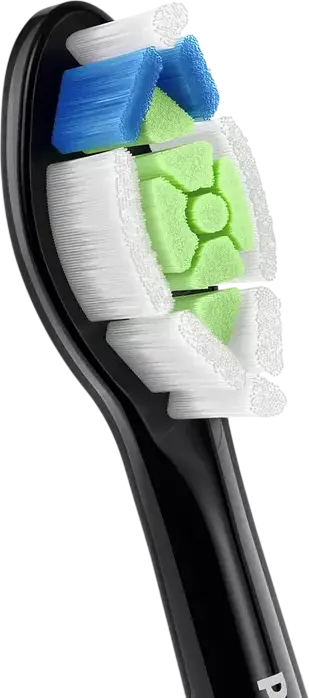 Philips Sonicare HX6062/88 Capete de schimb Optimal White pentru perute electrice, duritate medie, negru, set de 2 piese, pentru albire