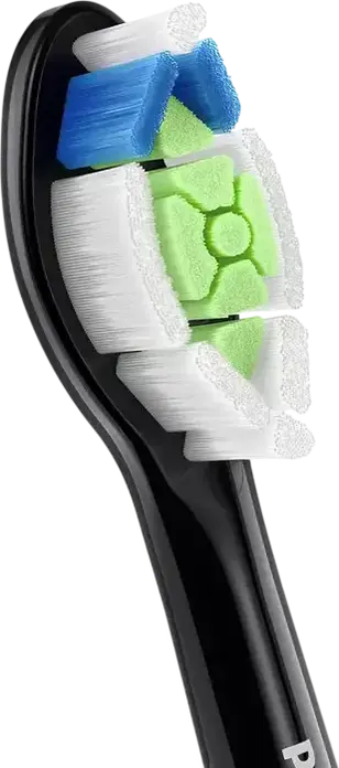Philips Sonicare HX6062/88 Capete de schimb Optimal White pentru perute electrice, duritate medie, negru, set de 2 piese, pentru albire