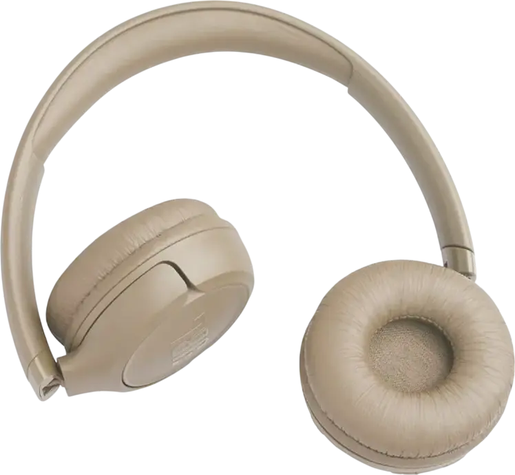 Беспроводные накладные наушники JBL Tune 530BT, Pure Bass Sound, до 76 часов работы, Bluetooth 6.0, Multipoint, встроенный микрофон, бежевый