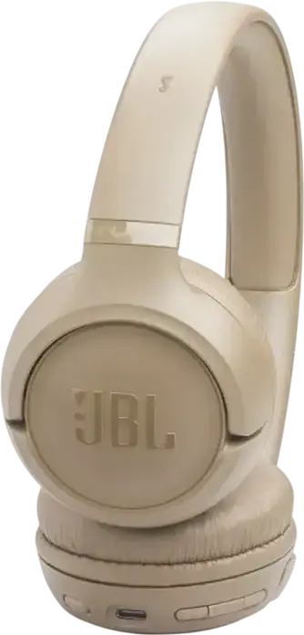 Беспроводные накладные наушники JBL Tune 530BT, Pure Bass Sound, до 76 часов работы, Bluetooth 6.0, Multipoint, встроенный микрофон, бежевый