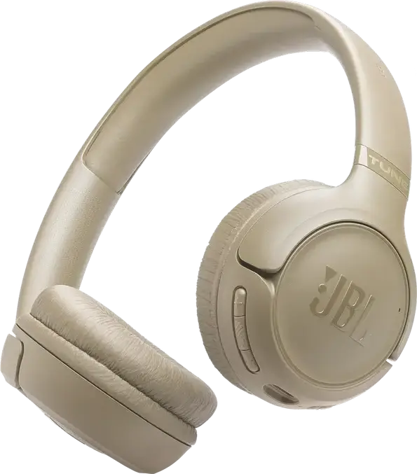 Беспроводные накладные наушники JBL Tune 530BT, Pure Bass Sound, до 76 часов работы, Bluetooth 6.0, Multipoint, встроенный микрофон, бежевый