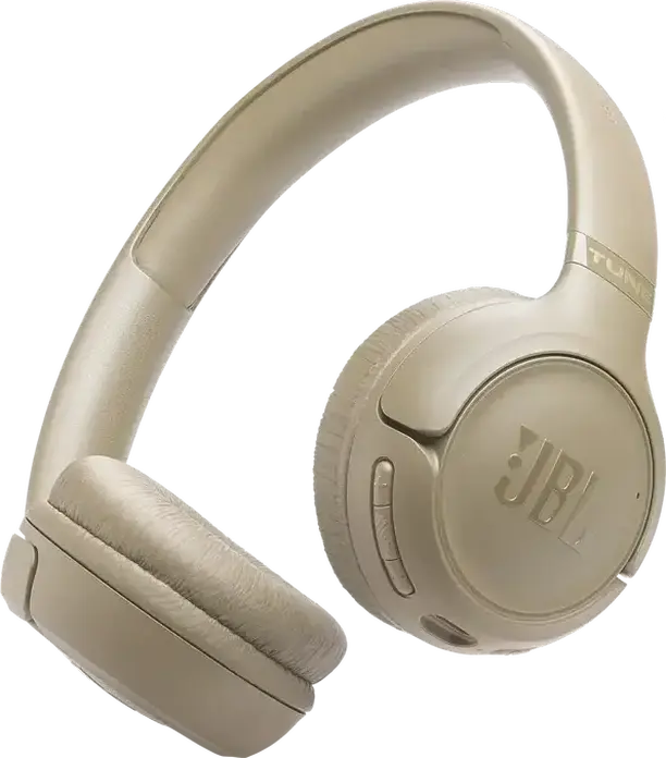 Беспроводные накладные наушники JBL Tune 530BT, Pure Bass Sound, до 76 часов работы, Bluetooth 6.0, Multipoint, встроенный микрофон, бежевый