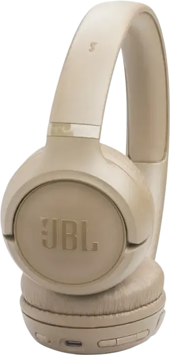Беспроводные накладные наушники JBL Tune 530BT, Pure Bass Sound, до 76 часов работы, Bluetooth 6.0, Multipoint, встроенный микрофон, бежевый