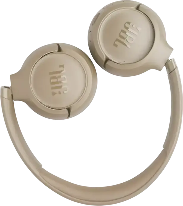 Беспроводные накладные наушники JBL Tune 530BT, Pure Bass Sound, до 76 часов работы, Bluetooth 6.0, Multipoint, встроенный микрофон, бежевый