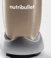 NutriBullet NB907CP Pro Extractor de Nutrienti 900W, Cupa Tritan fara BPA 0.9L, Lama Otel Inoxidabil, Functie Zdrobire Gheață, Set de 5 piese, Bej