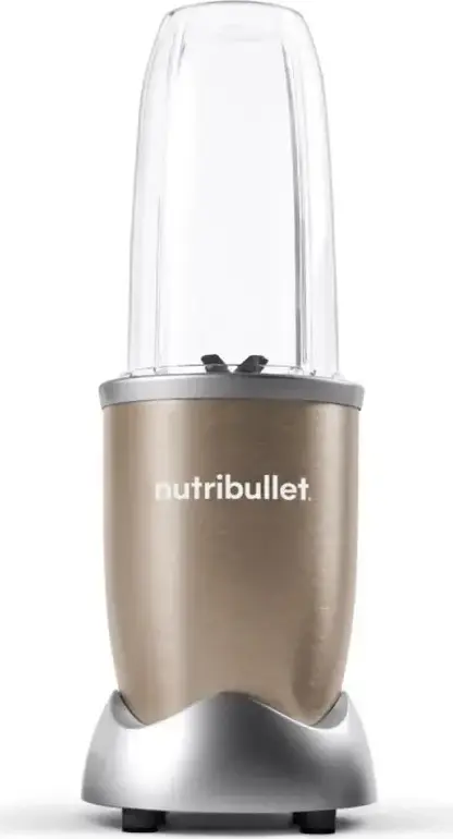 NutriBullet NB907CP Pro 900W Nutrient Extractor Blender, 0.9L BPA-Free Tritan Cup, Stainless Steel Blades, Ice Crushing, Set of 5 Pieces, Beige