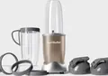 NutriBullet NB907CP Pro Extractor de Nutrienti 900W, Cupa Tritan fara BPA 0.9L, Lama Otel Inoxidabil, Functie Zdrobire Gheață, Set de 5 piese, Bej