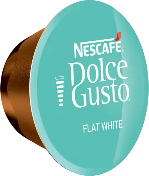 Nescafe Dolce Gusto Flat White Coffee Capsules, Arabica & Robusta Blend, Velvety Smooth Taste, Medium-High Roast, 180ml Serving, Set of 16 Capsules