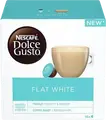 Nescafe Dolce Gusto Flat White Coffee Capsules, Arabica & Robusta Blend, Velvety Smooth Taste, Medium-High Roast, 180ml Serving, Set of 16 Capsules