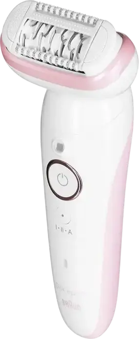 Braun Silk-épil 9 SES9000 Epilator, 40 MicroGrip Steel Tweezers, Wet & Dry, Pivoting Head, Massage Function, 50 min Runtime, White