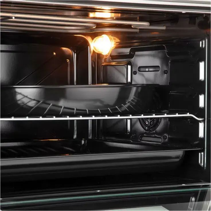 Ardesto MEO-F60CB Electric Oven, 60L Capacity, 2034W, 5 Cooking Modes with Grill and Convection, Enamel Coating, Black, Includes Baking Tray and Wire Rack