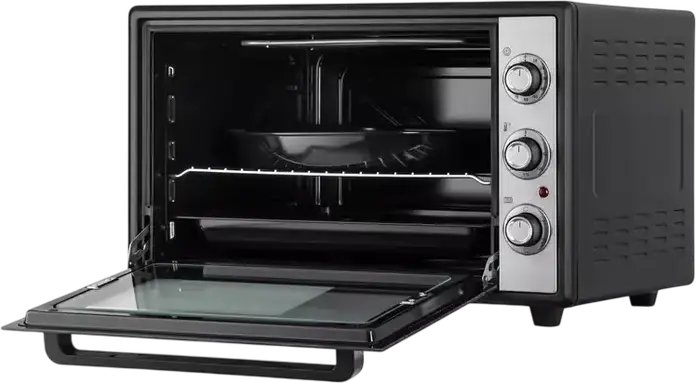 Ardesto MEO-F60CB Electric Oven, 60L Capacity, 2034W, 5 Cooking Modes with Grill and Convection, Enamel Coating, Black, Includes Baking Tray and Wire Rack