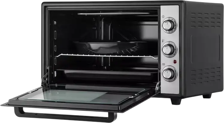 Ardesto MEO-F60CB Electric Oven, 60L Capacity, 2034W, 5 Cooking Modes with Grill and Convection, Enamel Coating, Black, Includes Baking Tray and Wire Rack