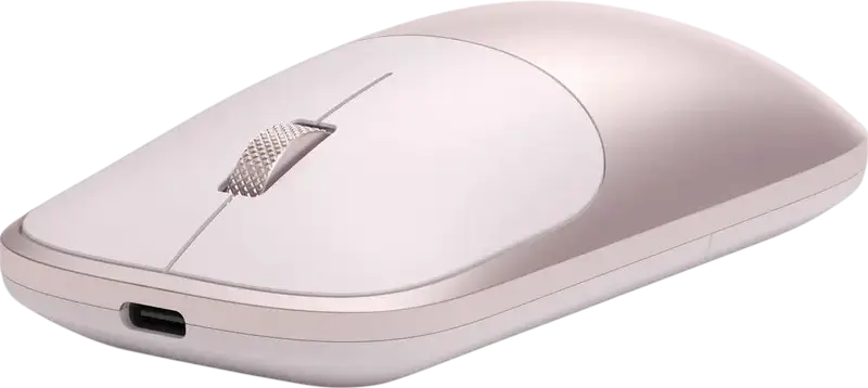 Satechi Slim EX Wireless Mouse, Blush, 3-in-1 Bluetooth 5.3 and 2.4GHz USB-C Connectivity, Anodized Aluminum, Quiet-click, 1200 DPI, Ambidextrous, Rechargeable