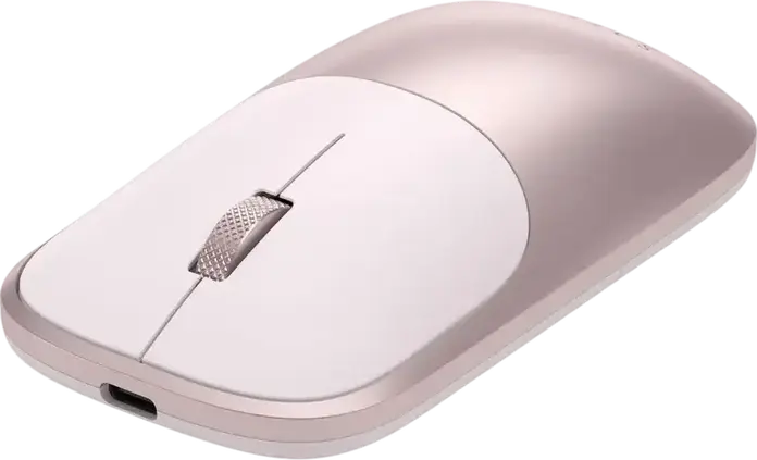 Satechi Slim EX Wireless Mouse, Blush, 3-in-1 Bluetooth 5.3 and 2.4GHz USB-C Connectivity, Anodized Aluminum, Quiet-click, 1200 DPI, Ambidextrous, Rechargeable