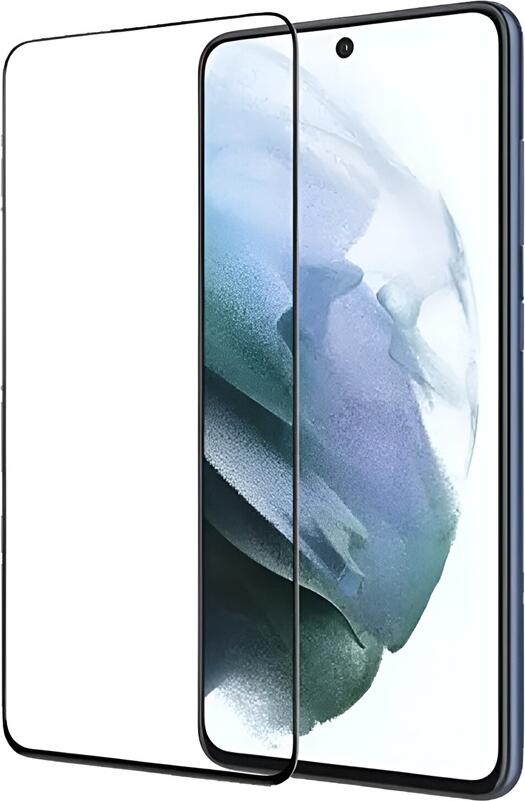 Helmet Diamond Glass 4D Screen Protector for Samsung Galaxy S22 5G, Shock and Scratch Resistant Tempered Glass, Anti-Fingerprint, Black