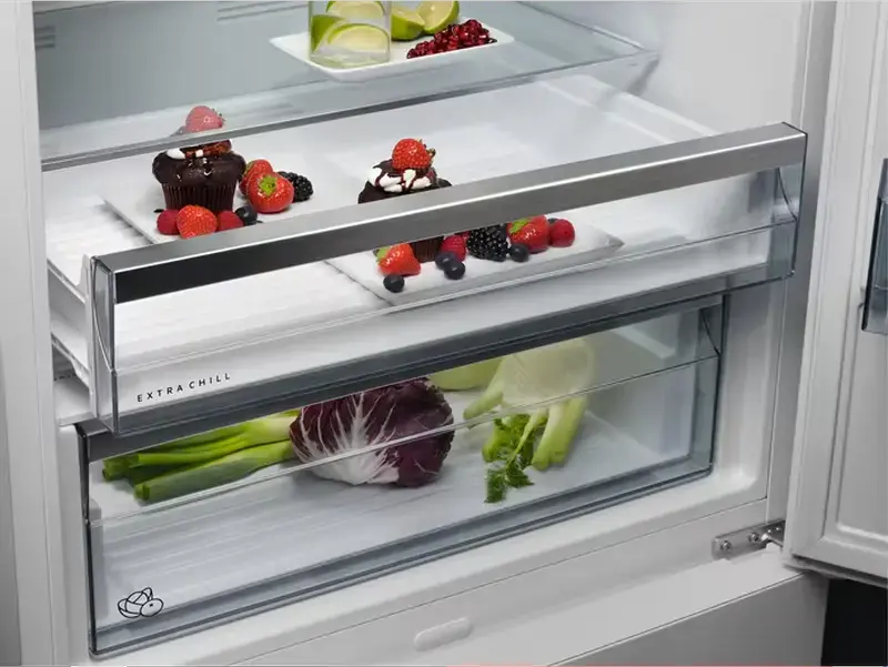 Frigider Combinat AEG ORC6M481EX Independent, No Frost, Volum Total 481L, Otel Inoxidabil, Congelator Jos, Display LED, 192x70x71.2 cm