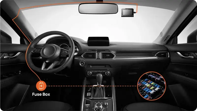 Комплект прямого подключения 70mai Midrive UP06 для видеорегистраторов, USB Type-C, DC 12-30В на 5В 2.4А, 3 уровня регулировки напряжения, цифровой дисплей, черный