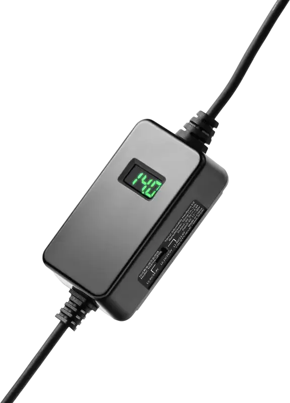 Комплект прямого подключения 70mai Midrive UP06 для видеорегистраторов, USB Type-C, DC 12-30В на 5В 2.4А, 3 уровня регулировки напряжения, цифровой дисплей, черный